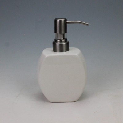 Decorative Ceramic Refillable Foaming Hand Soap Dispenser Pump Bottle for Bathroom Vanity Countertop, Kitchen Sink