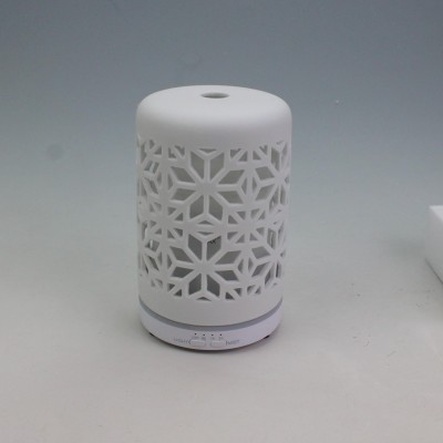 Essential Oil Diffuser - Aromatherapy Ceramic Home Decor Cover Aroma Diffuser 100ml, White