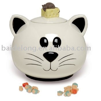 ceramic pet treat jar