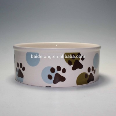 Petrageous Designs Polka Paws 7.8" Deep Pet Bowl