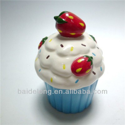 Ceramic Cupcake Shape Cookie Jar